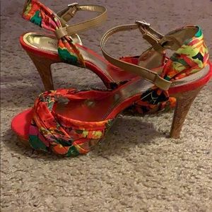 Style & Co Multi-Color Floral Heels Sz 7.5M